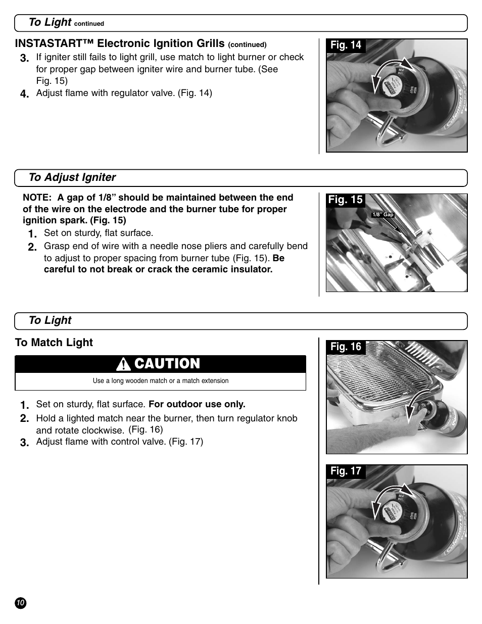 Caution | Coleman 9971-A50 User Manual | Page 10 / 16