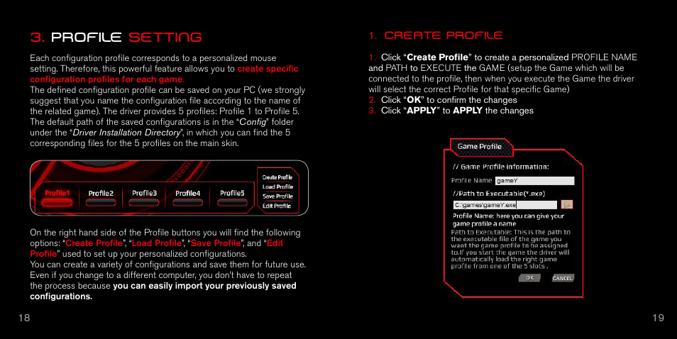 Profile setting | Ozone Gaming Argon User Manual | Page 11 / 16