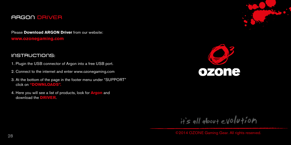 Evolution, It’s all about | Ozone Gaming Argon User Manual | Page 16 / 16