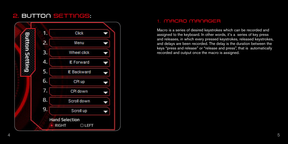 Button settings | Ozone Gaming Argon User Manual | Page 4 / 16