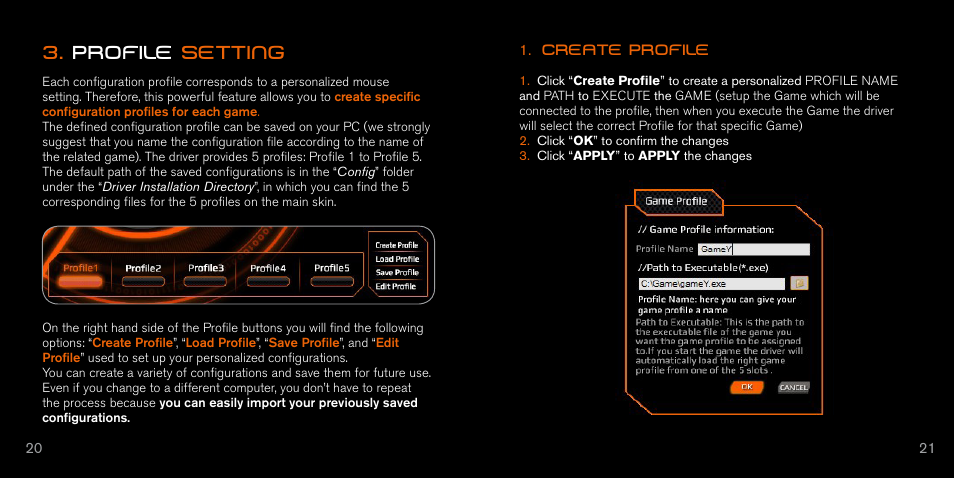 Profile setting | Ozone Gaming Argon Ocelote World User Manual | Page 12 / 16