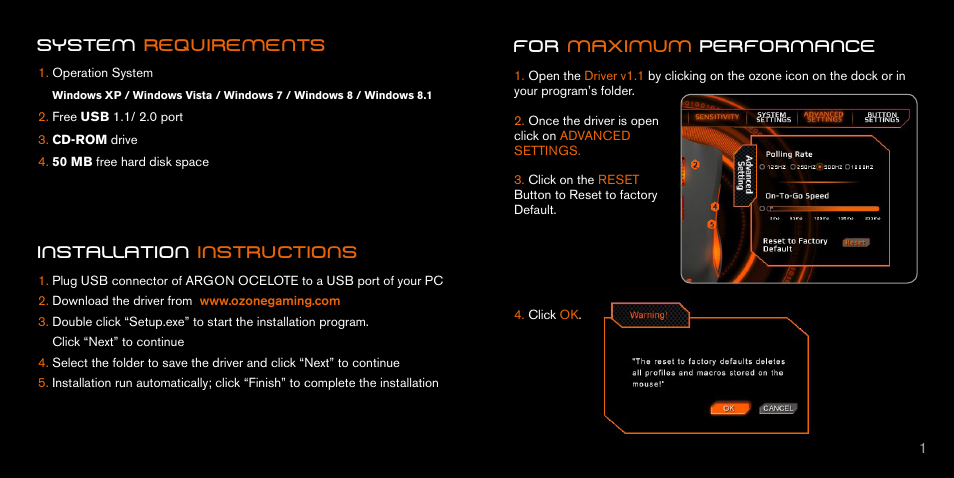 Ozone Gaming Argon Ocelote World User Manual | Page 2 / 16