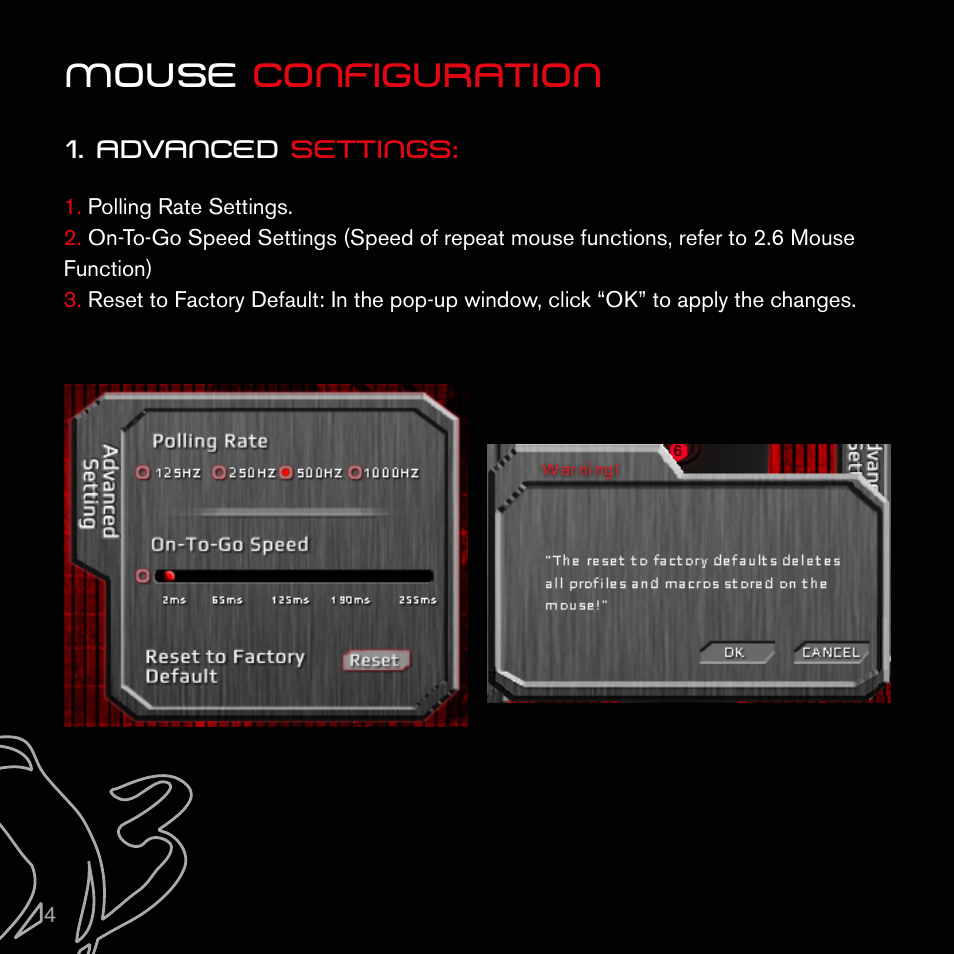 Mouse configuration | Ozone Gaming Neon User Manual | Page 4 / 24