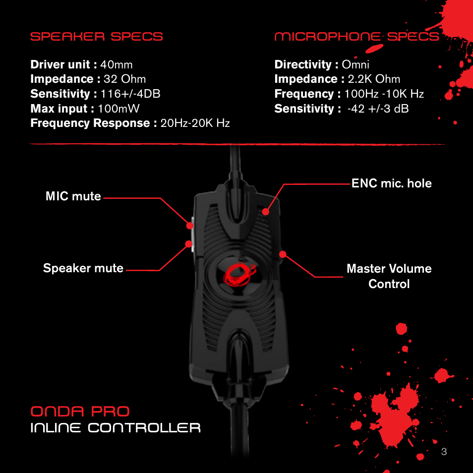 Ozone Gaming Onda PRO User Manual | Page 3 / 8
