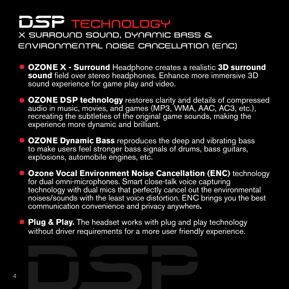 Technology | Ozone Gaming Onda PRO User Manual | Page 4 / 8