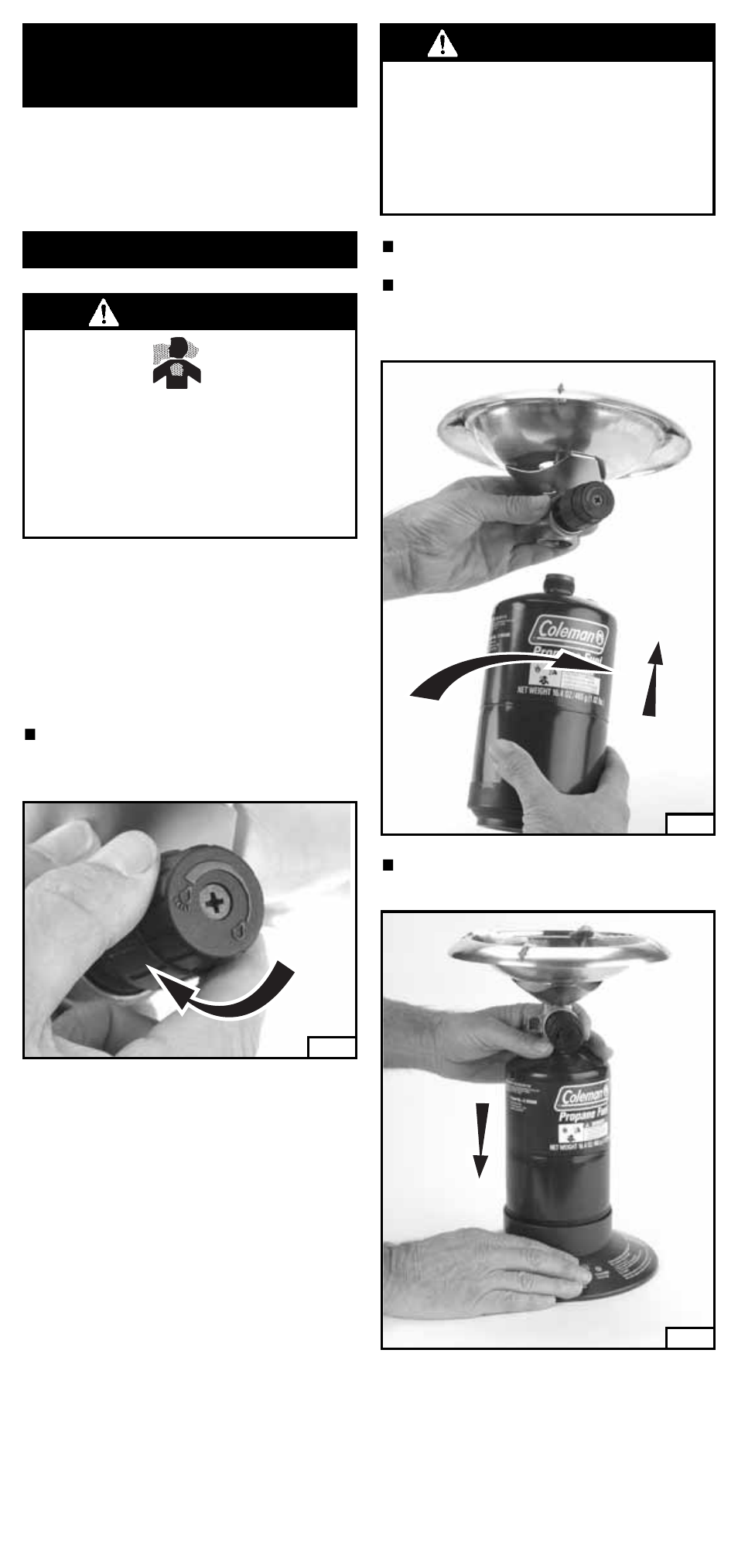 Assemblage caractéristiques techniques, Danger, Attention | Français-4 | Coleman 5432A Series User Manual | Page 11 / 24