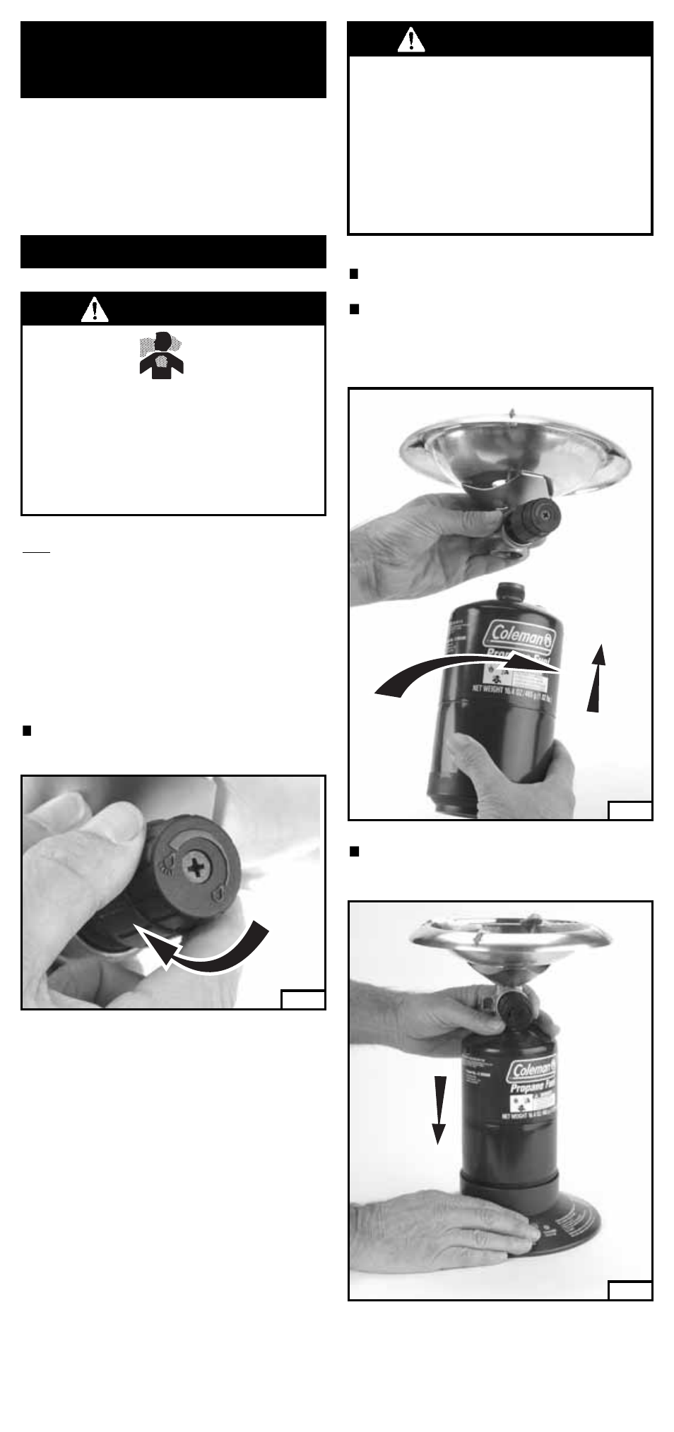 Características técnicas, Para armar peligro, Cuidado | Español-4 | Coleman 5432A Series User Manual | Page 18 / 24