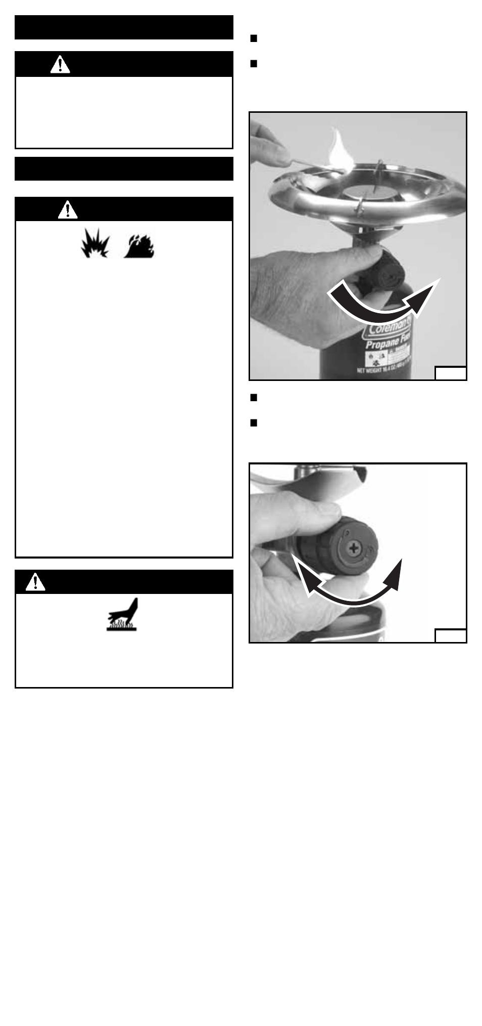 Advertencia, Verificación de fuga para encenderla peligro, Español-5 | Modelo de encendido con fósforos | Coleman 5432A Series User Manual | Page 19 / 24