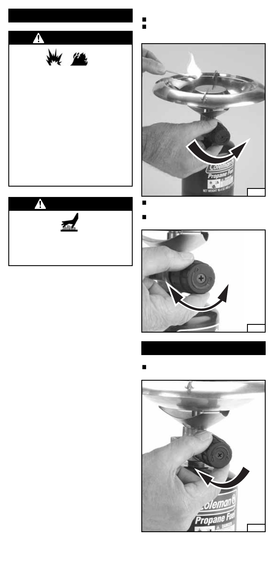 Warning, English-4, Match light | Coleman 5432A Series User Manual | Page 5 / 24