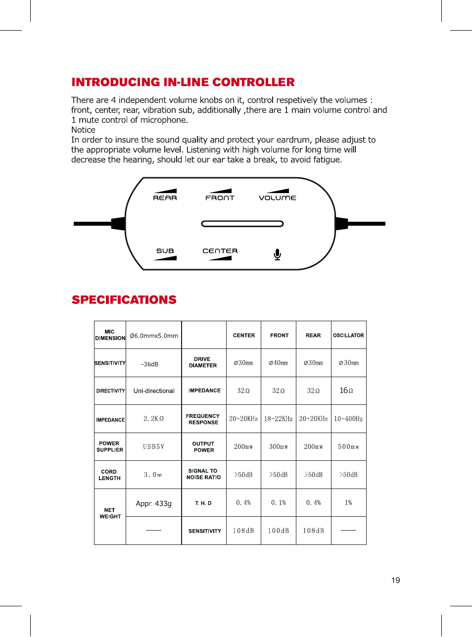Ozone Gaming Strato EVO User Manual | Page 19 / 20