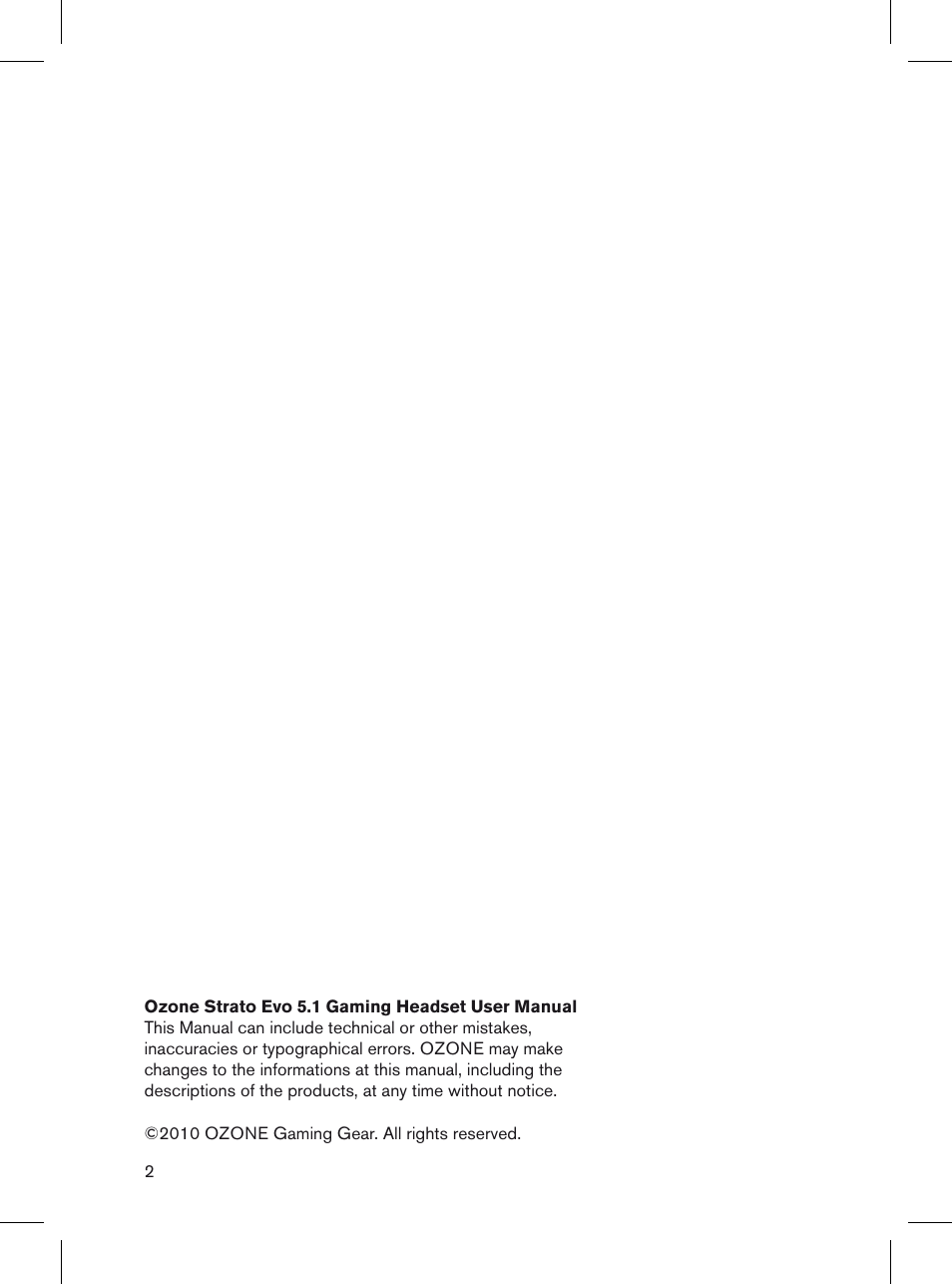 Ozone Gaming Strato EVO User Manual | Page 2 / 20