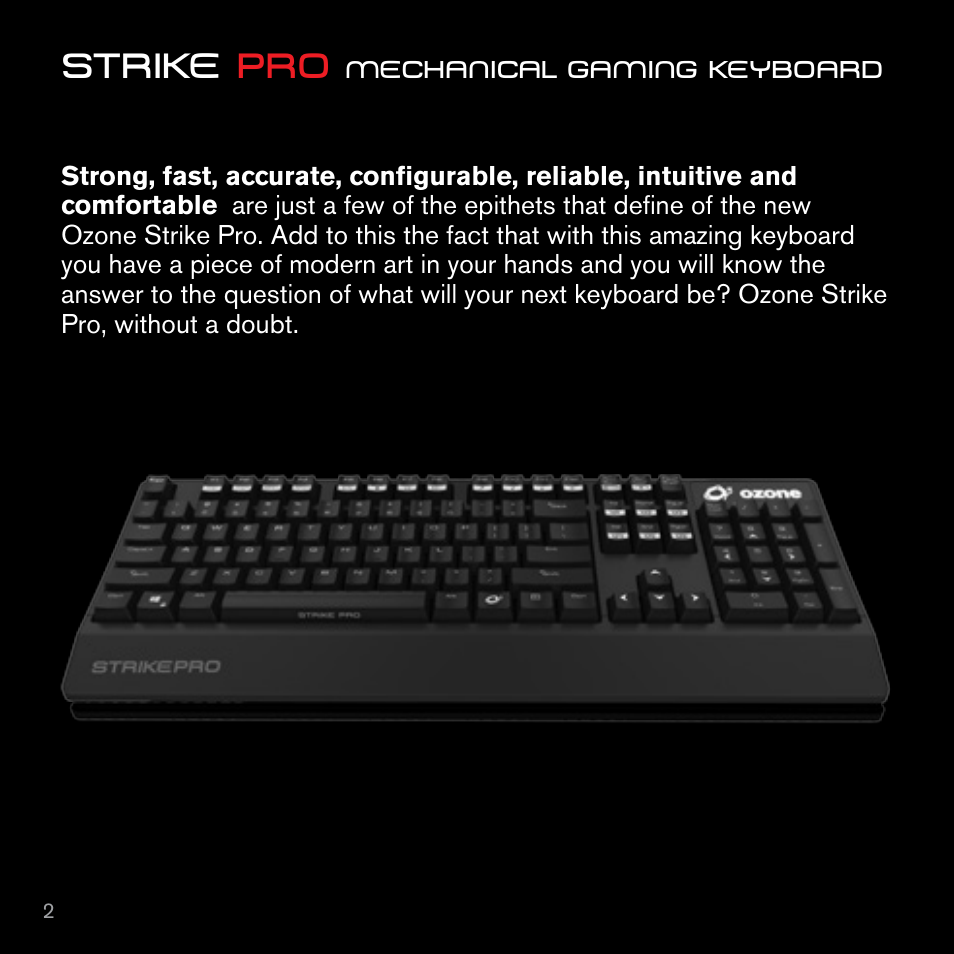 Strike pro | Ozone Gaming Strike PRO User Manual | Page 2 / 24