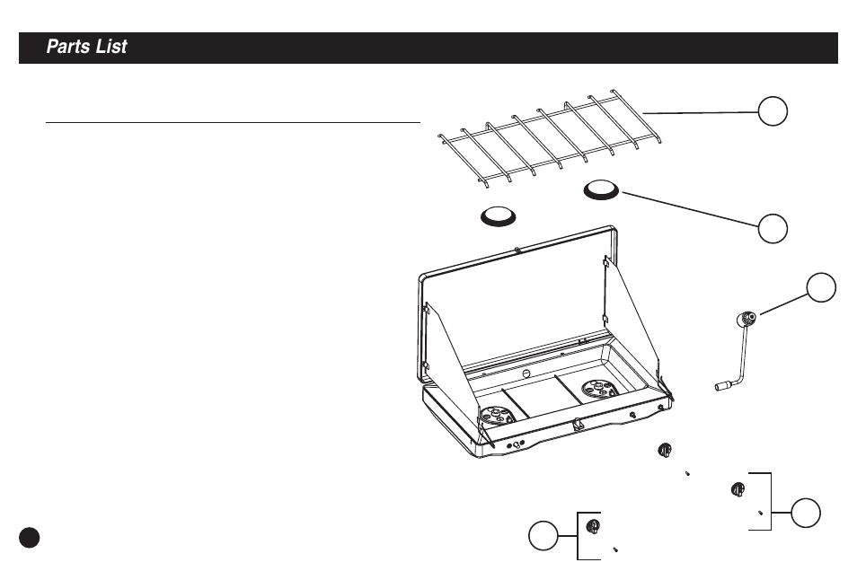 Parts list | Coleman 5430E User Manual | Page 8 / 32