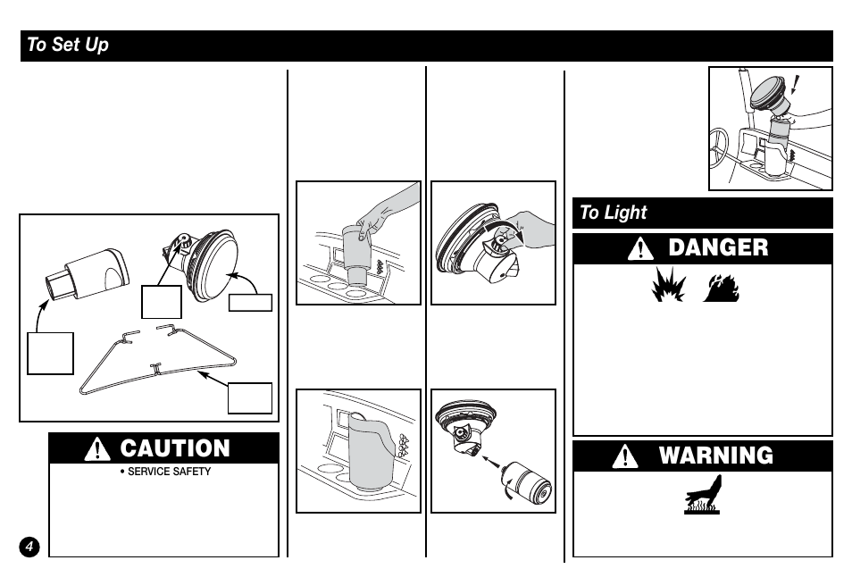 Caution, Warning, Danger | Coleman 5029 User Manual | Page 4 / 24