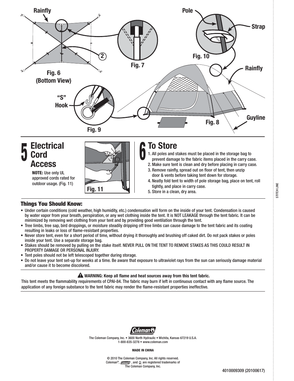 Electrical cord access | Coleman 2000007826 User Manual | Page 2 / 2