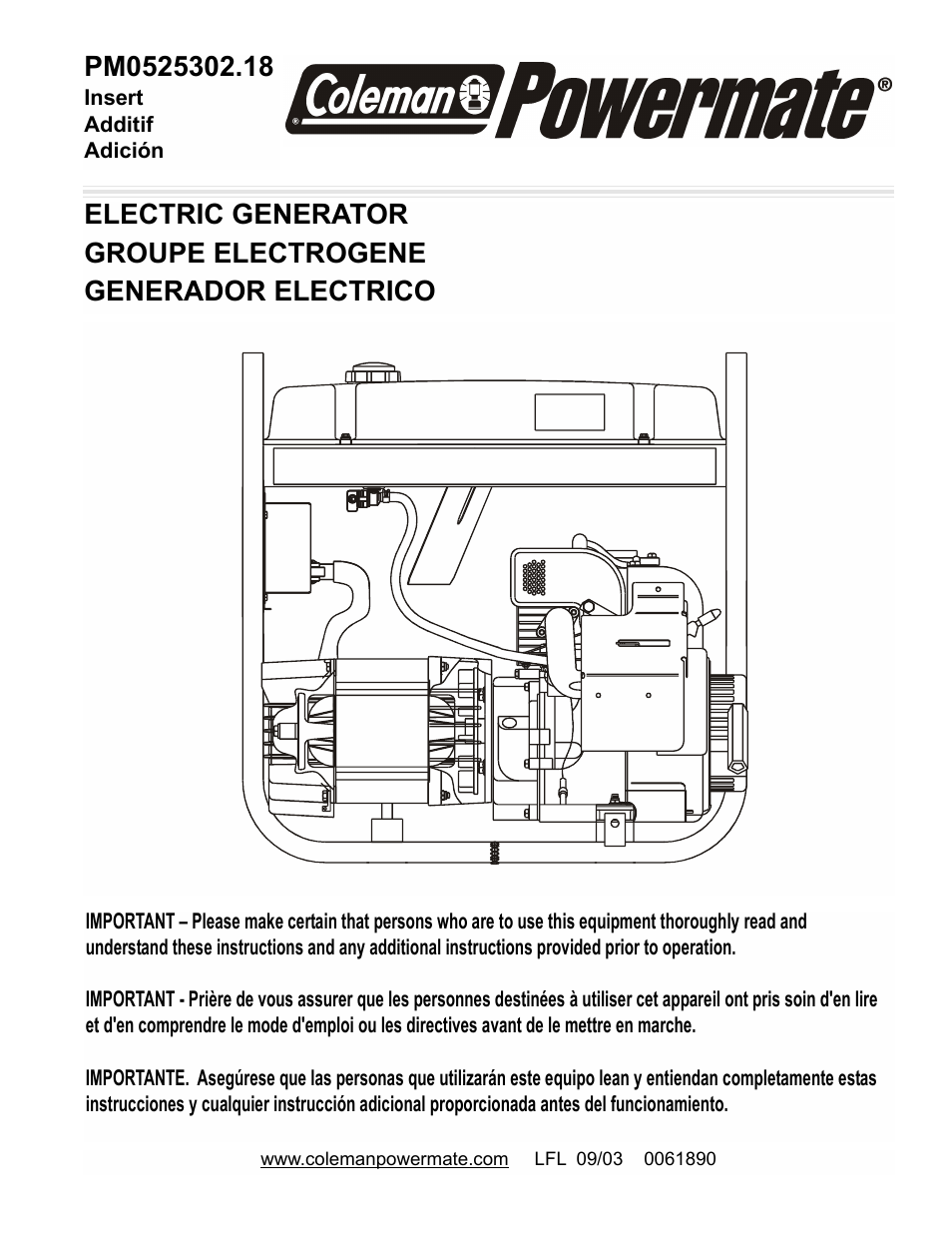 Powermate PM0525302.18 User Manual | 8 pages