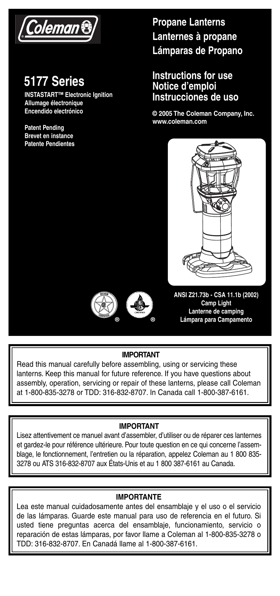 Coleman 5177 User Manual | 24 pages