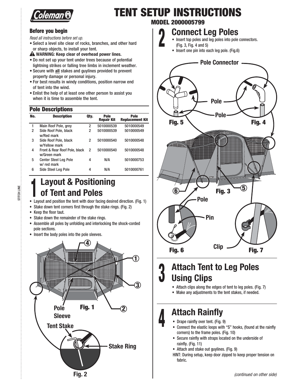 Coleman 2000005799 User Manual | 2 pages