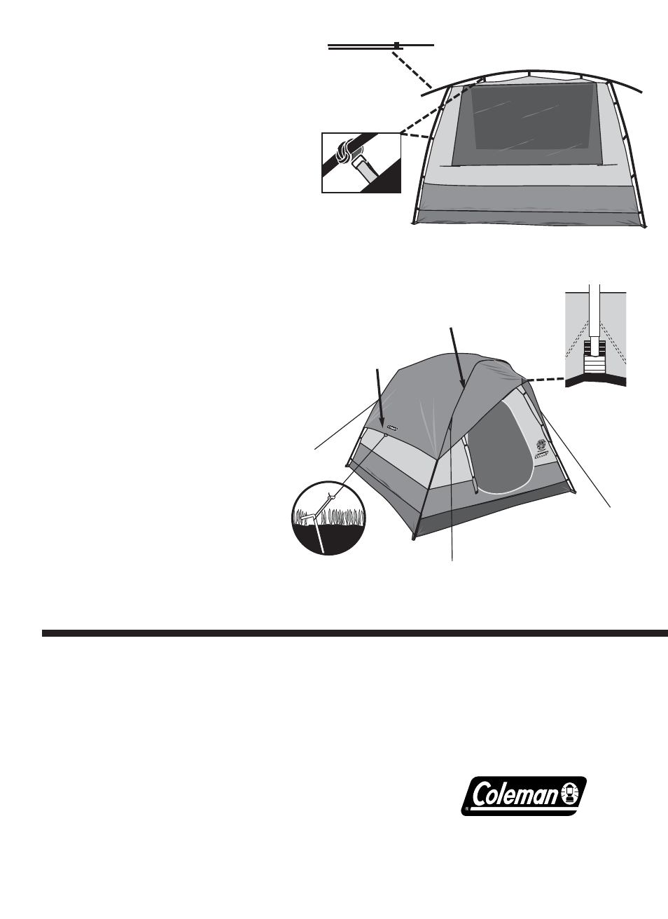 Clip tent to frame, Attach rainfly | Coleman 9280A108 User Manual | Page 2 / 2