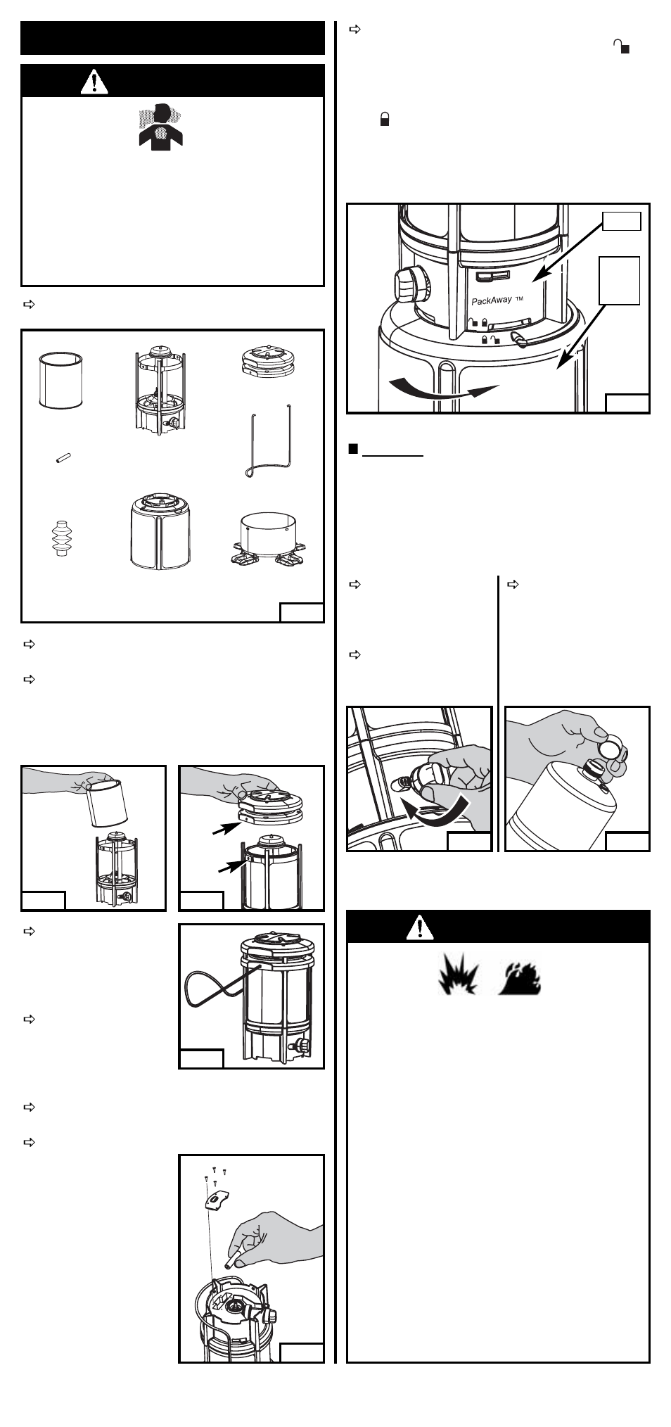 Danger, Assemblage, Français-3 | Coleman 2600 Series User Manual | Page 12 / 28