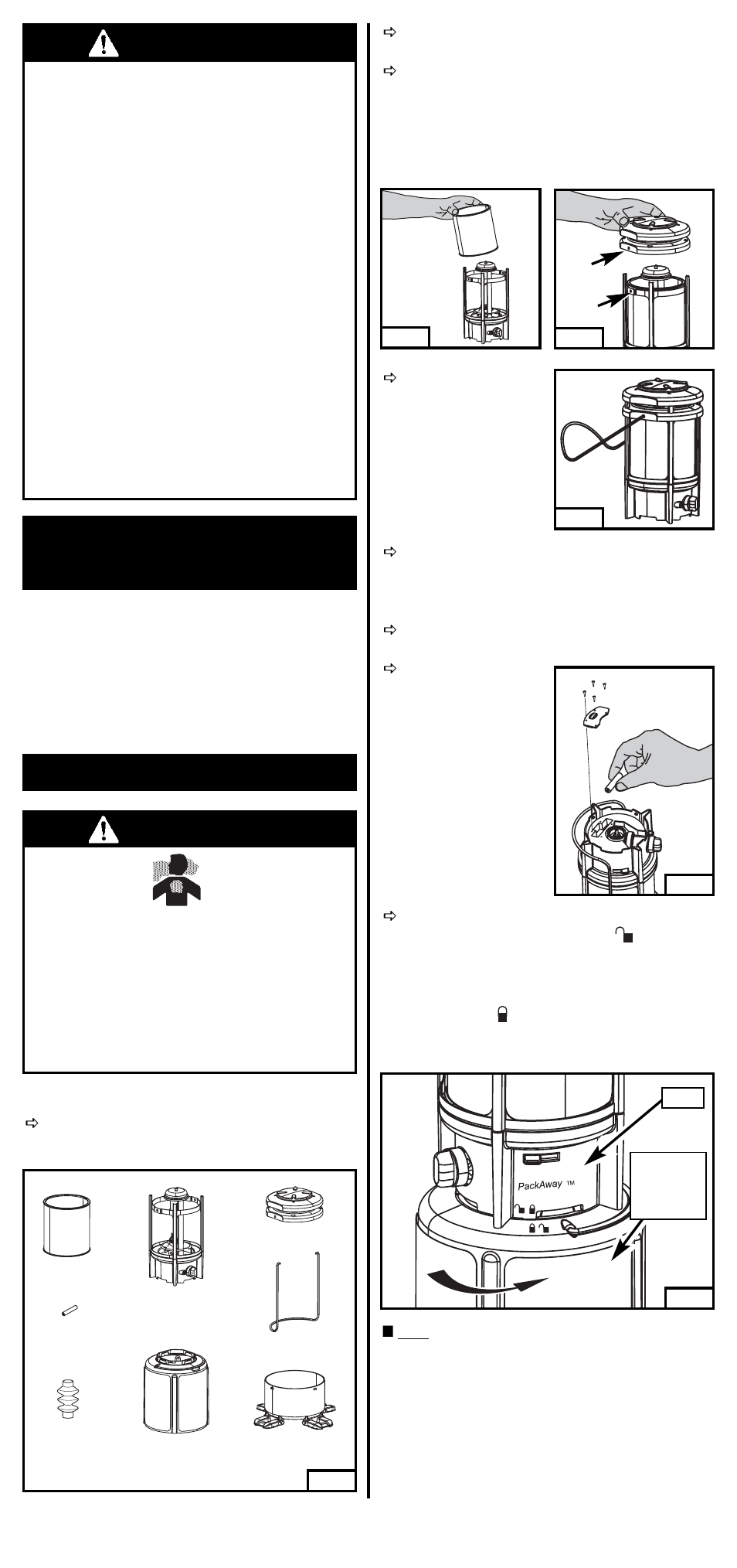 Cuidado, Peligro, Características técnicas para armar | Español-3 | Coleman 2600 Series User Manual | Page 20 / 28