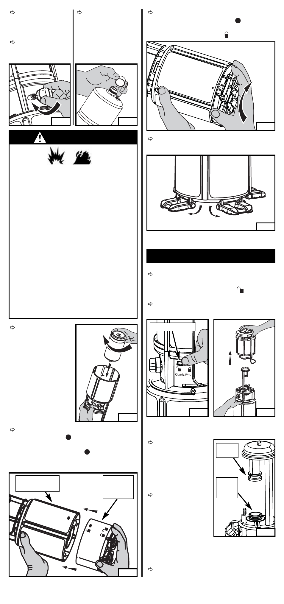 Para instalar mantillas, Peligro, Español-4 | Coleman 2600 Series User Manual | Page 21 / 28