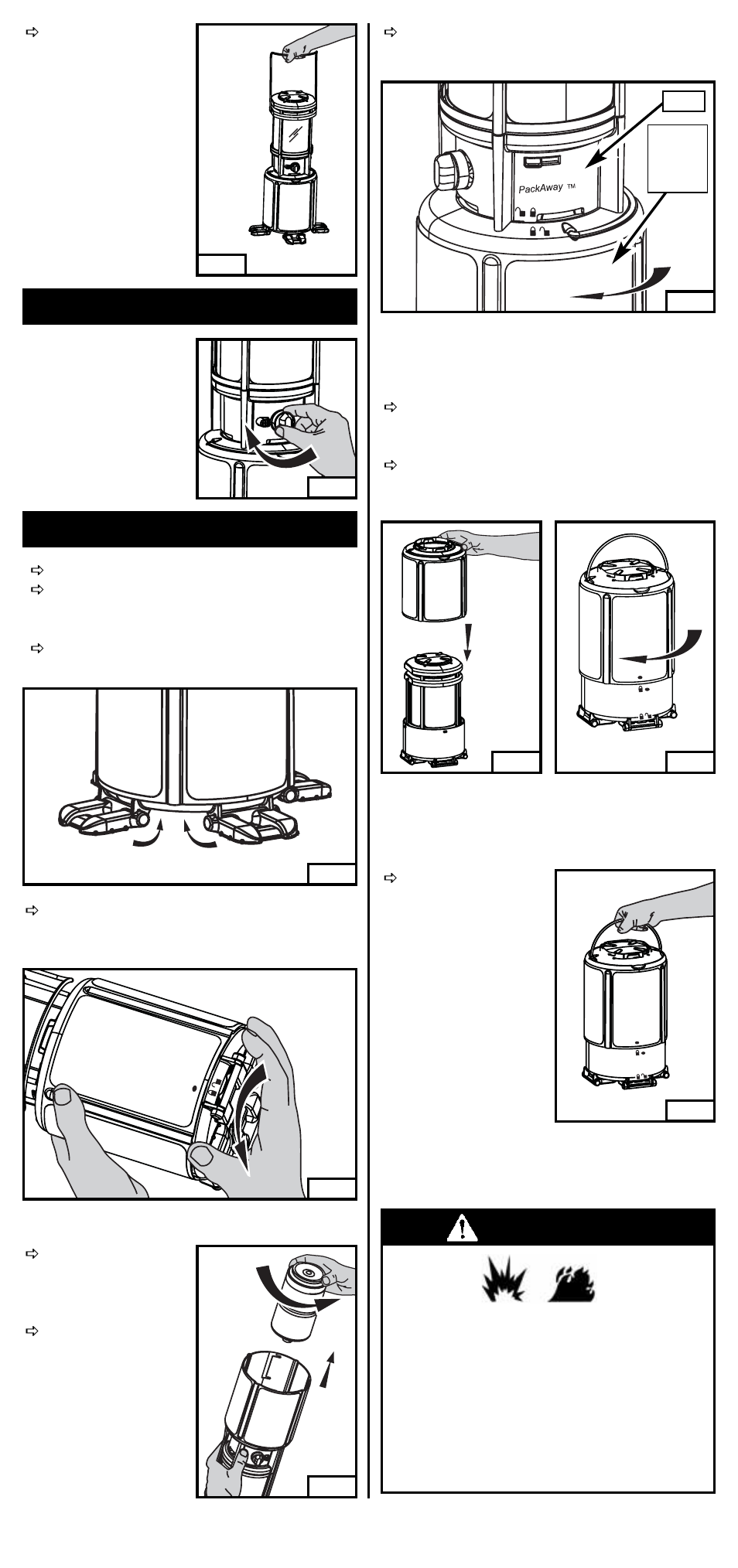 Para apagar para guardar, Peligro, Español-6 | Coleman 2600 Series User Manual | Page 23 / 28