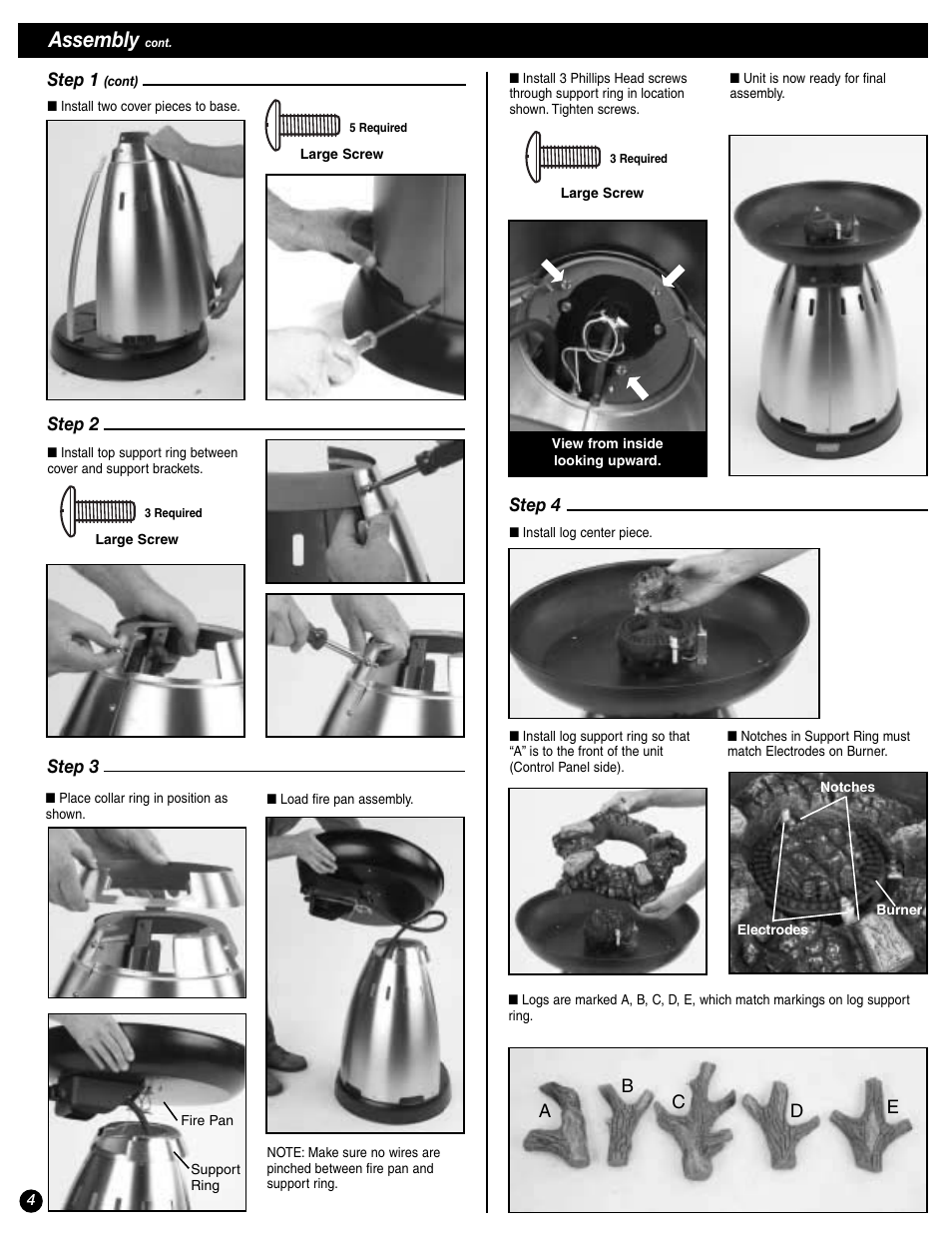Assembly | Coleman 5076 Series User Manual | Page 4 / 8