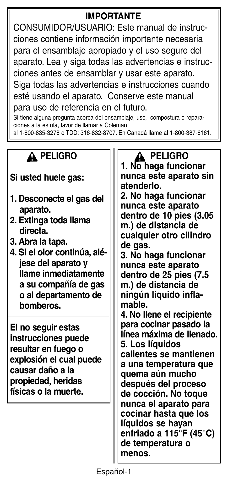 Coleman 9924 Series User Manual | Page 18 / 28