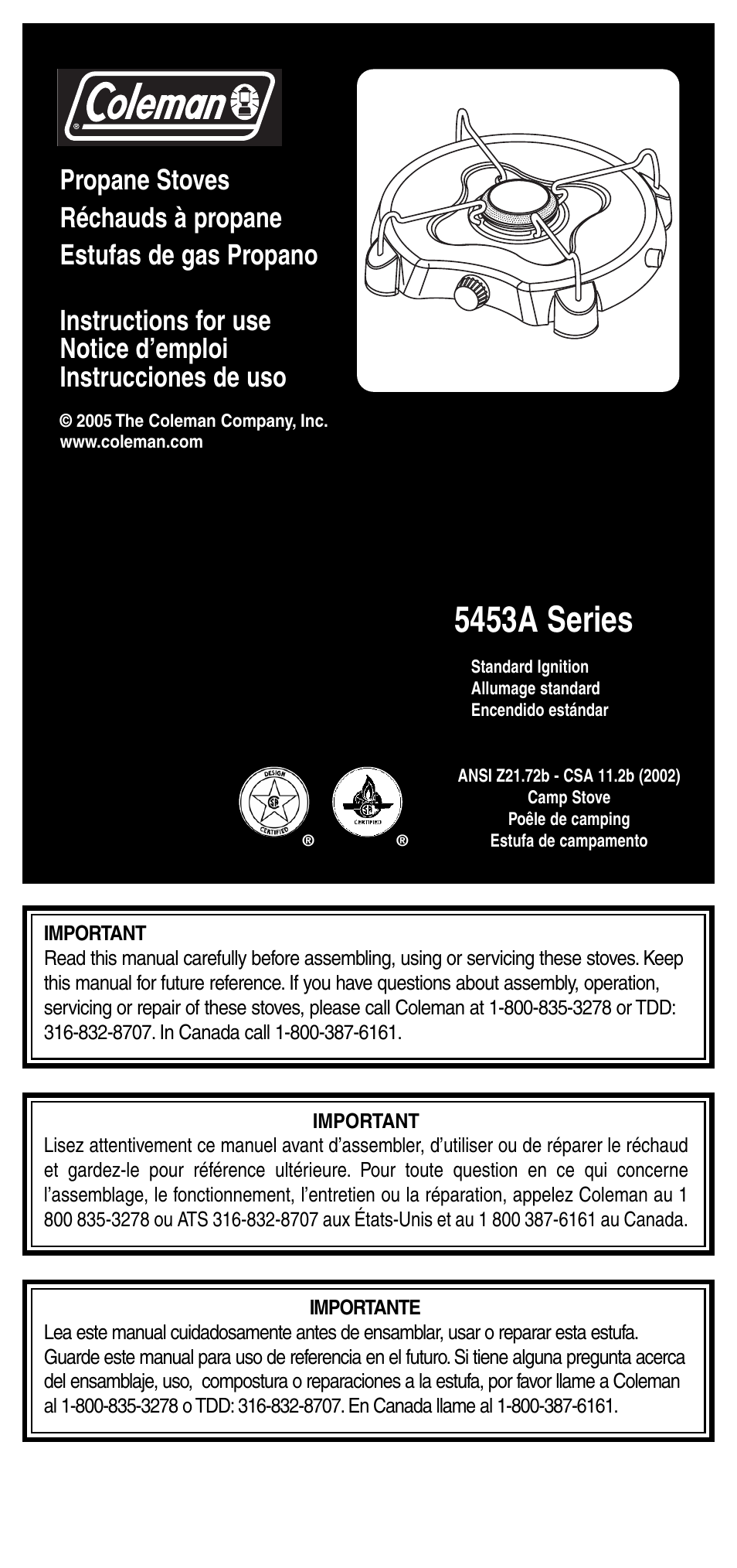 Coleman 5453A User Manual | 24 pages