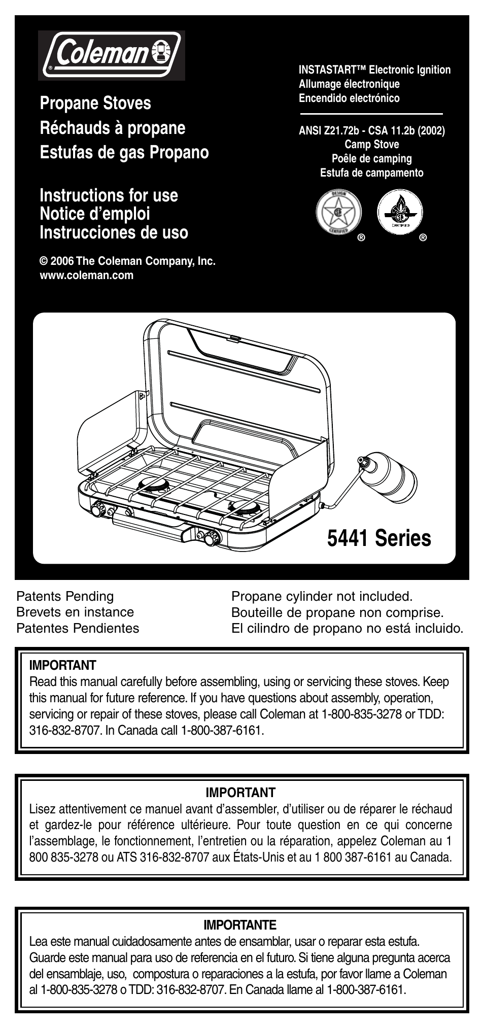 Coleman 5441 Series User Manual | 28 pages