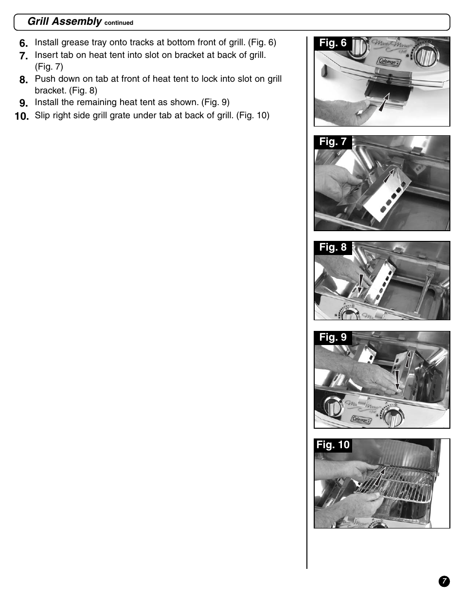 Coleman 9972 Series User Manual | Page 7 / 16