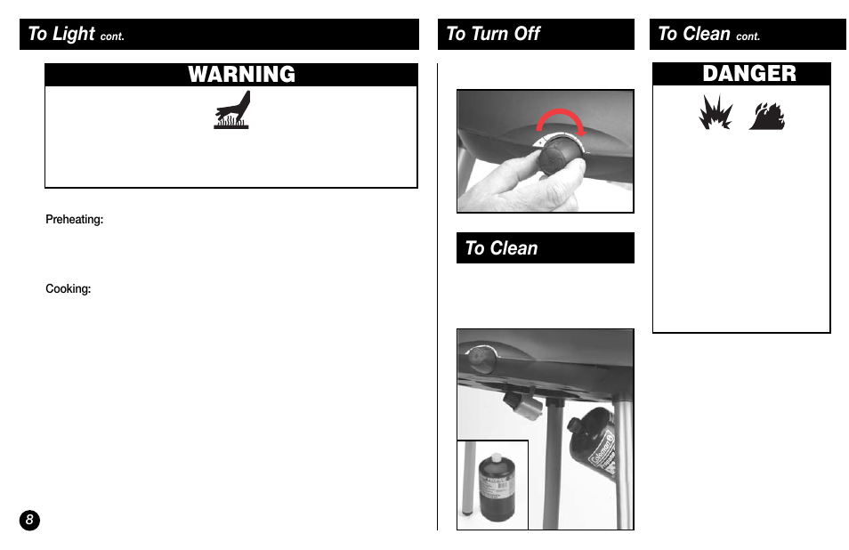 Warning, Danger | Coleman 9946 Series User Manual | Page 8 / 12