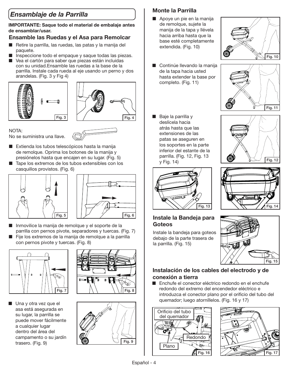 Ensamblaje de la parrilla | Coleman 9955 User Manual | Page 35 / 44