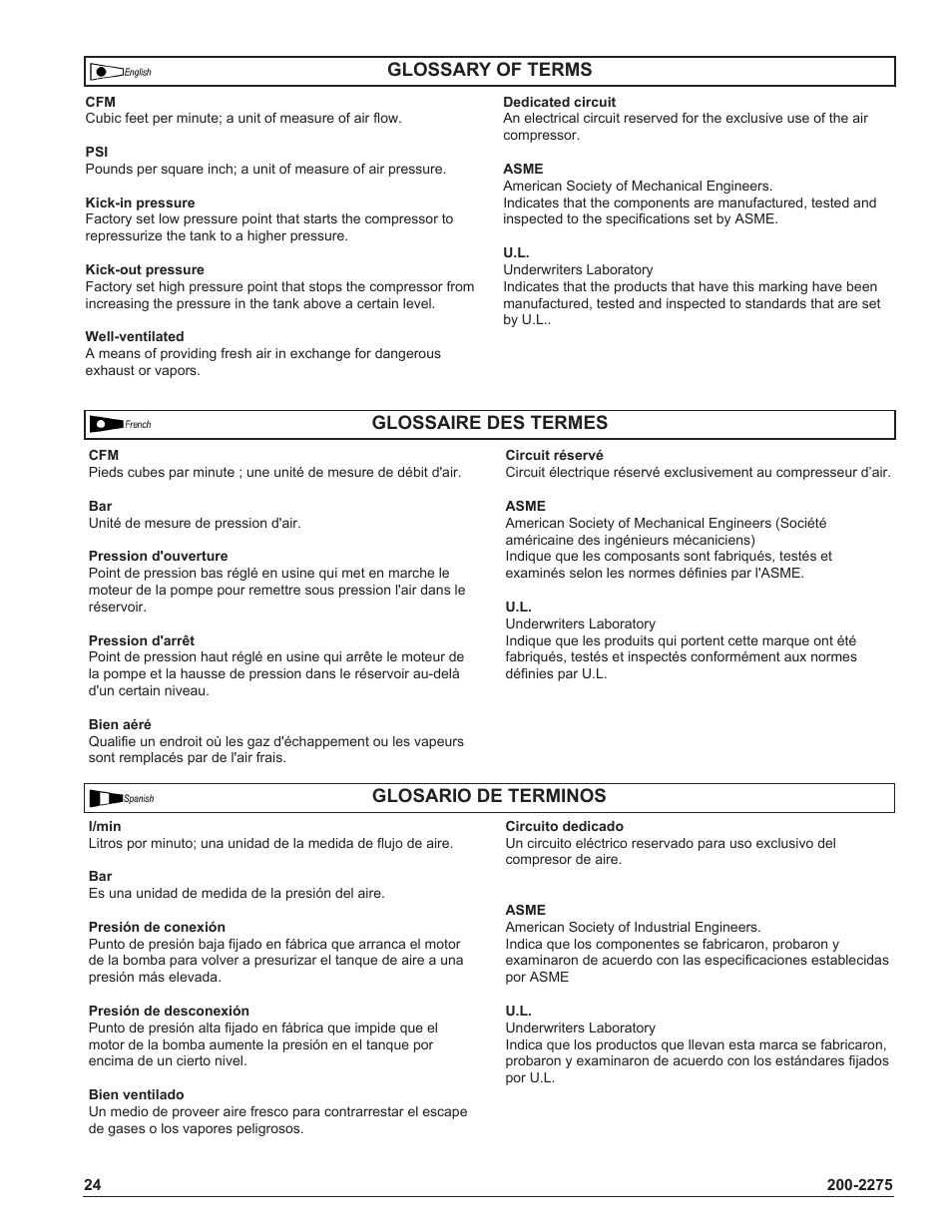 Coleman Air Compressors User Manual | Page 24 / 24