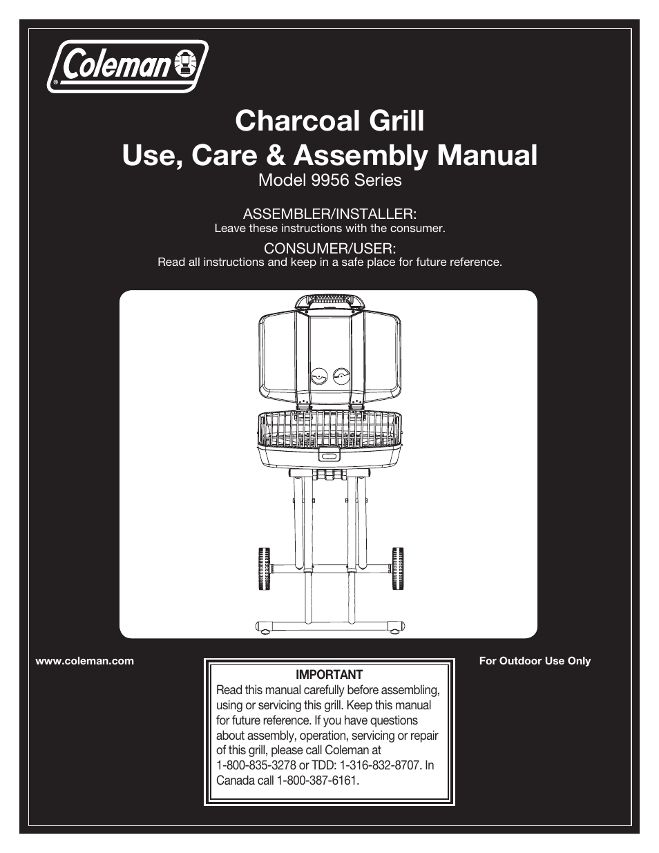 Coleman 9956 User Manual | 8 pages