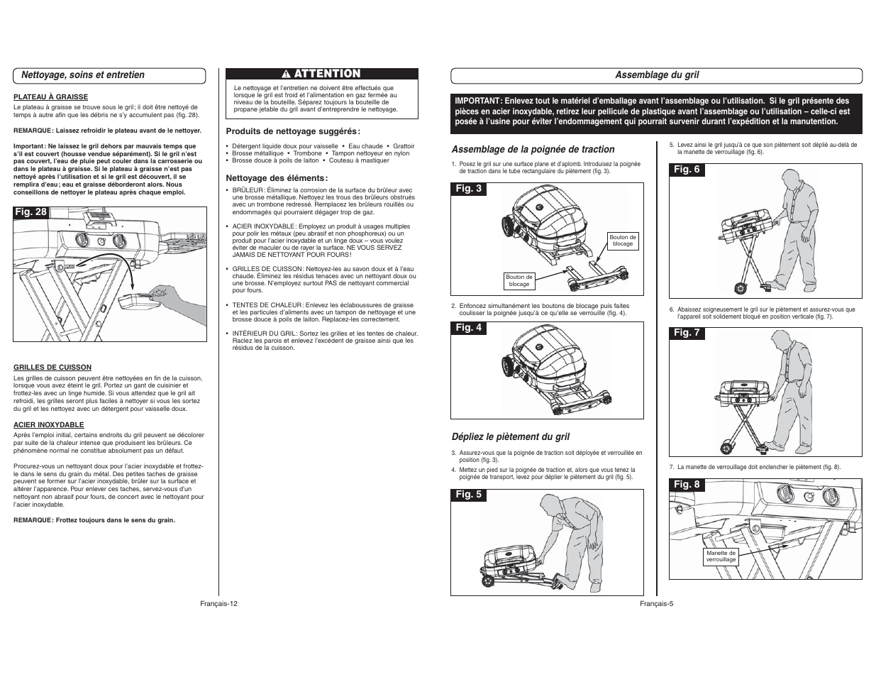 Attention | Coleman 9928 User Manual | Page 23 / 26