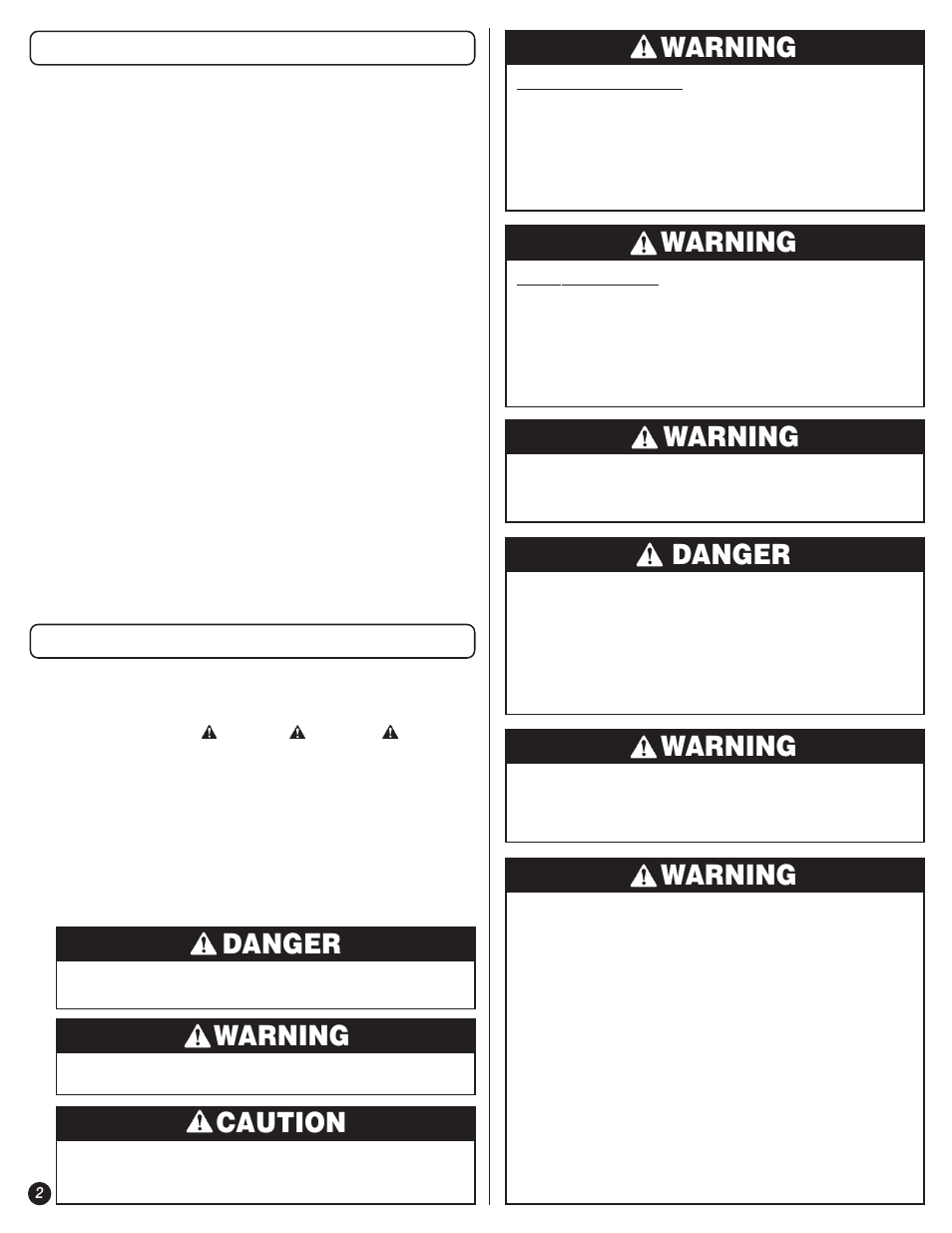 Danger, Warning, Caution | Contents general safety information | Coleman 9947A726 User Manual | Page 2 / 20