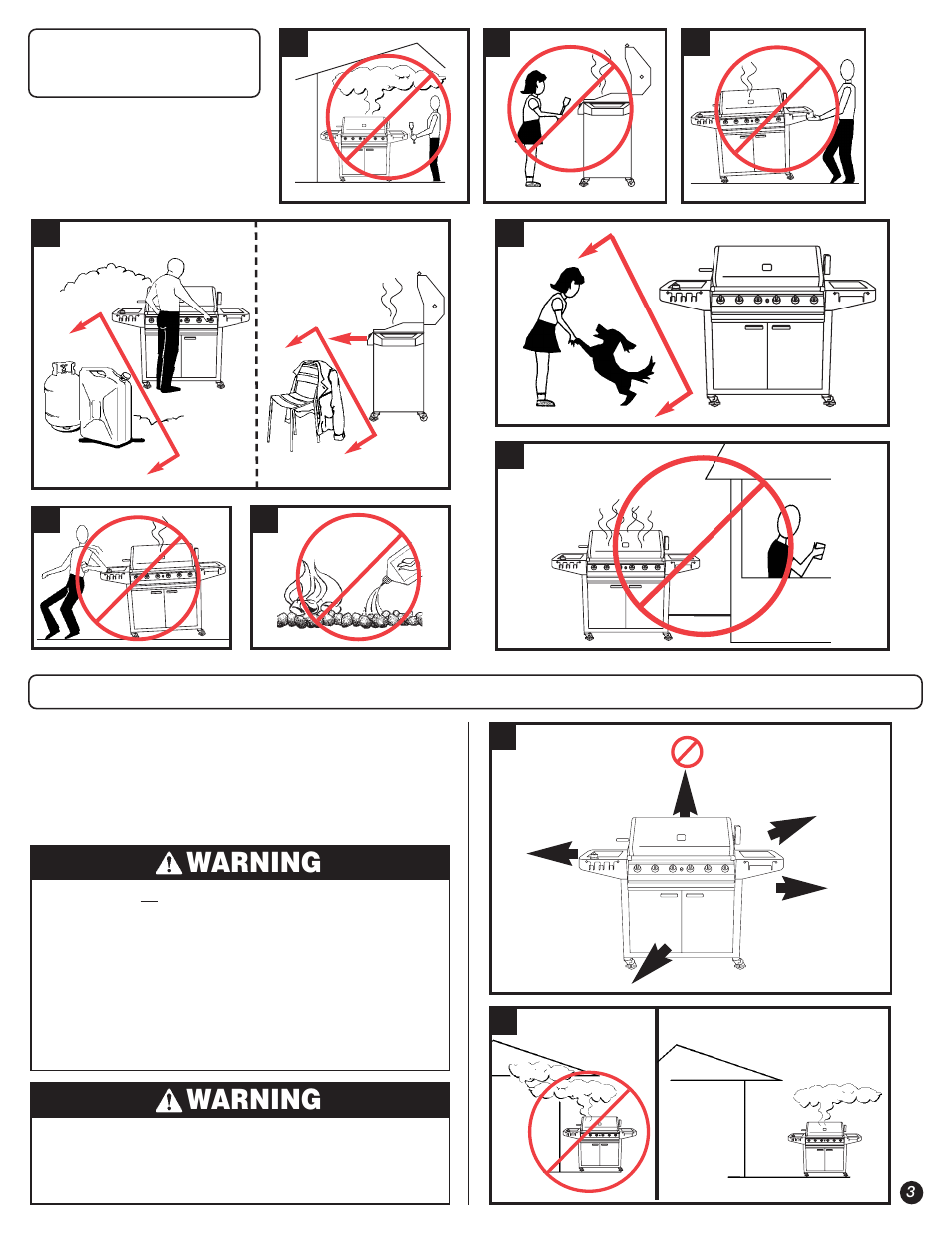 Warning, General installation general safety information | Coleman 9947A726 User Manual | Page 3 / 20