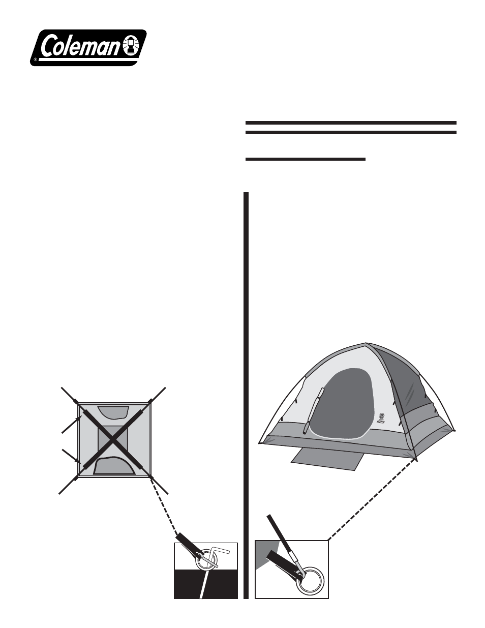 Coleman SUNDOME 9'X7' 9180-307 User Manual | 2 pages