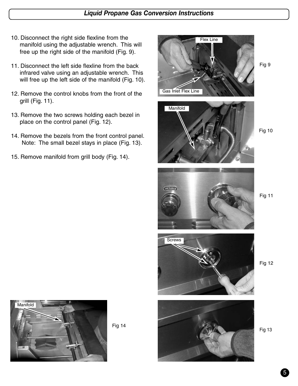 Liquid propane gas conversion instructions | Coleman 9992-449 User Manual | Page 5 / 12