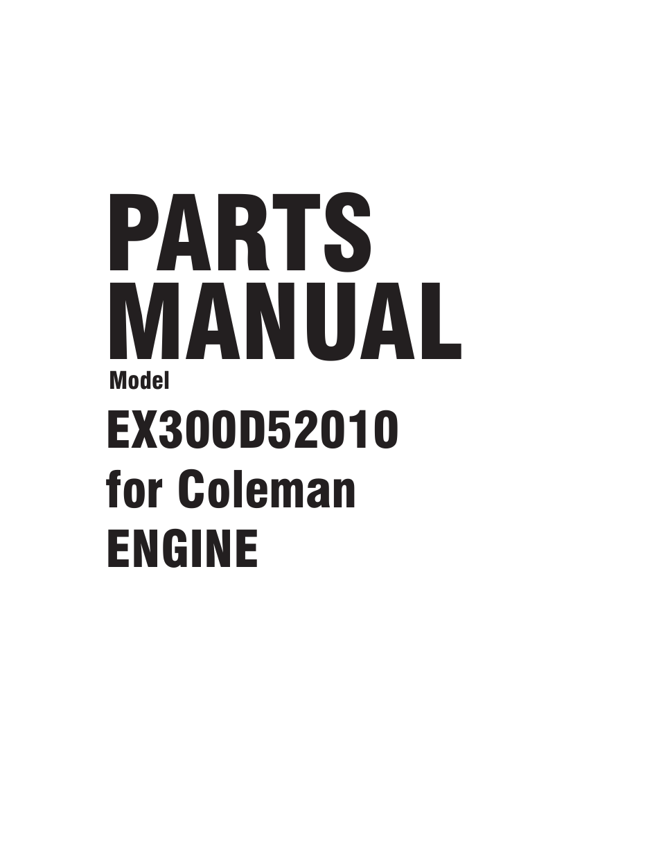 Coleman EX300D52010 User Manual | 24 pages