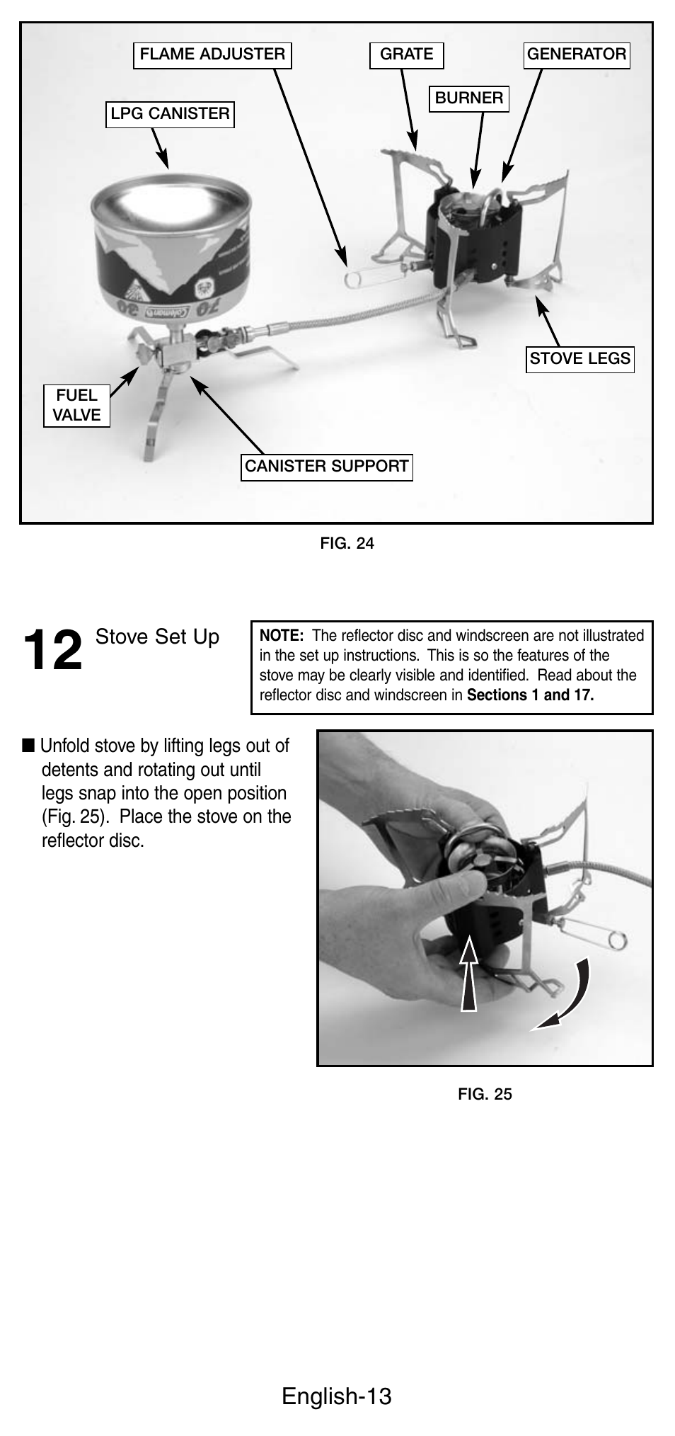 English-13 | Coleman Denali 9790 User Manual | Page 14 / 28