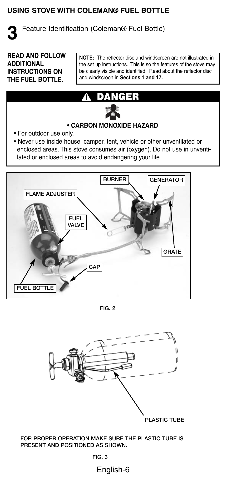 Danger, English-6 | Coleman Denali 9790 User Manual | Page 7 / 28