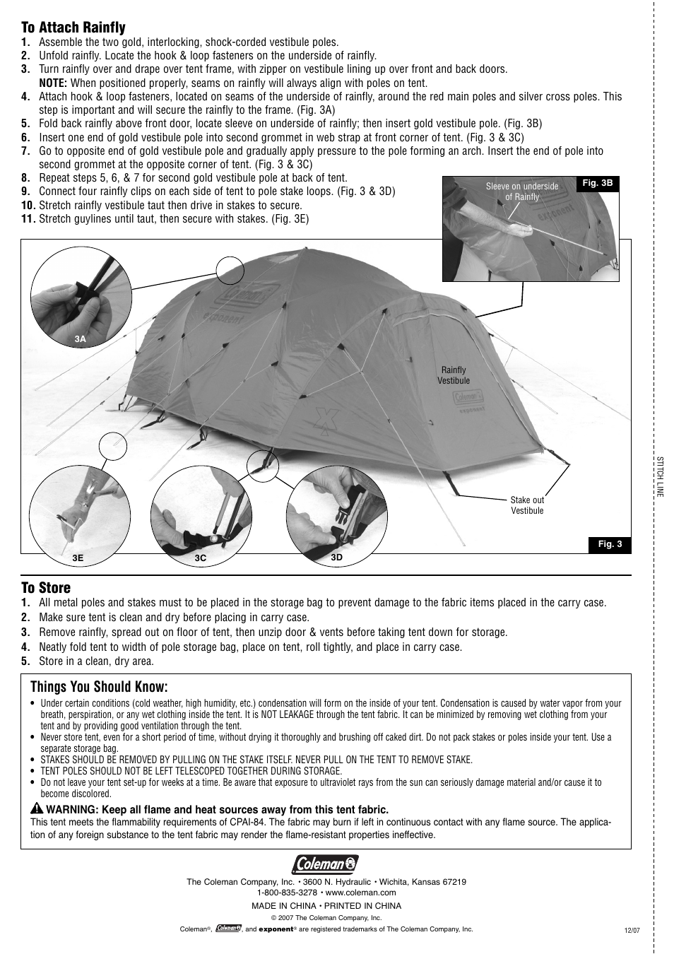 Things you should know | Coleman 2000000437 User Manual | Page 2 / 2