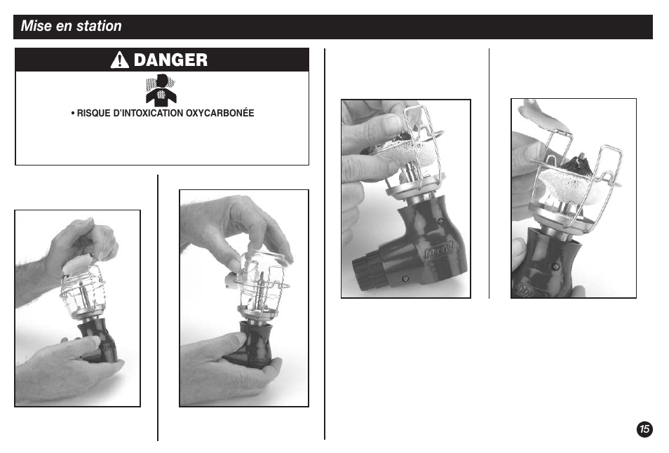 Danger, Mise en station | Coleman 5132A User Manual | Page 15 / 32