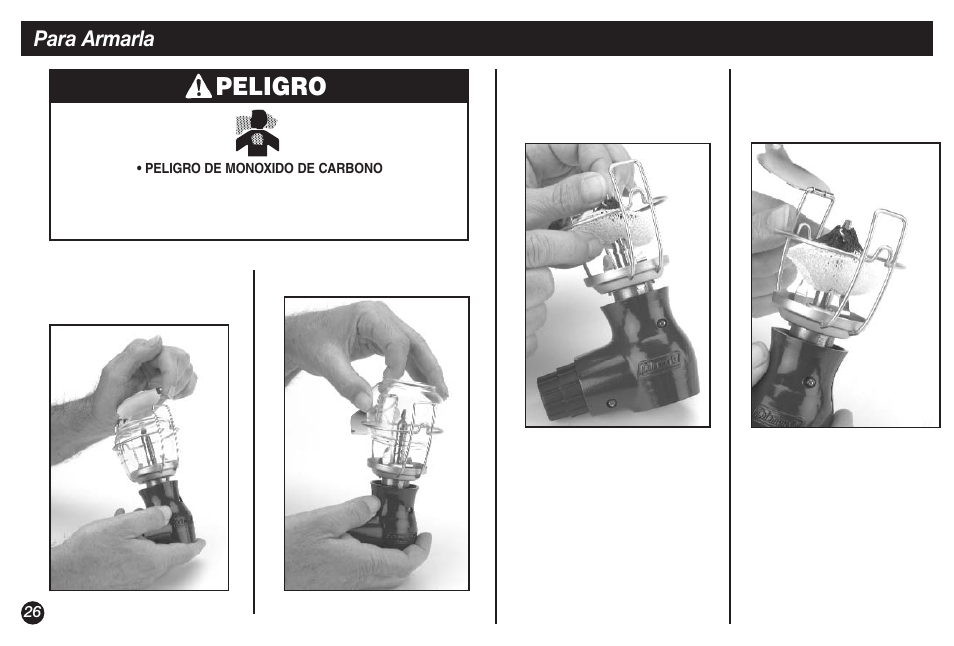 Peligro, Para armarla | Coleman 5132A User Manual | Page 26 / 32