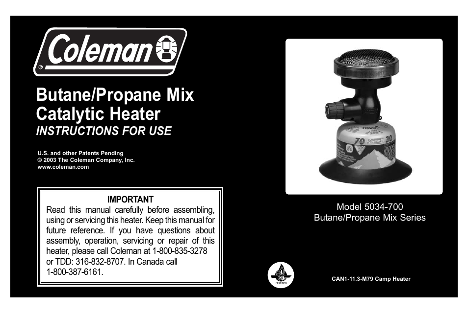 Coleman 5034-700 User Manual | 32 pages