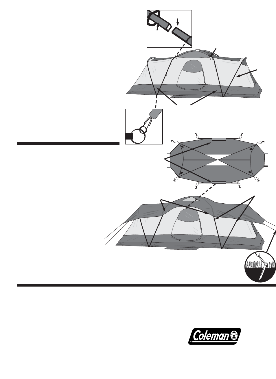 Raise tent, Attach rainfly | Coleman DURANGO 9271-210 User Manual | Page 2 / 2
