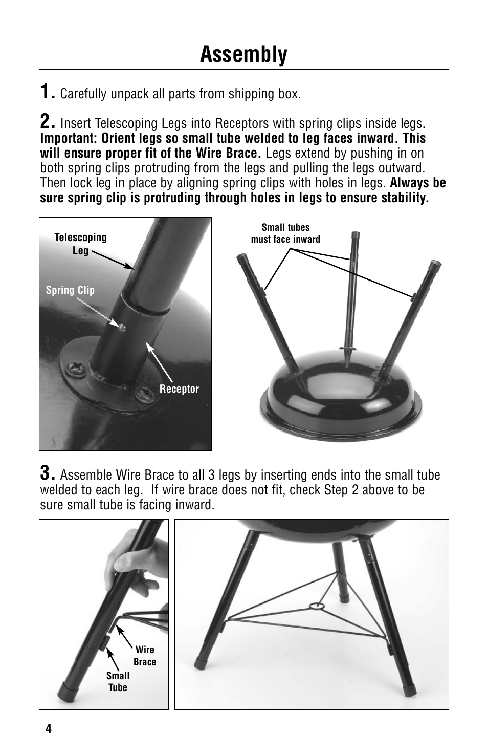 Assembly | Coleman 5065-715 User Manual | Page 4 / 12